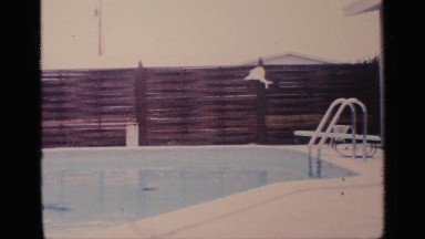 1959: filming a swimming pool FLORIDA