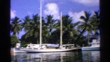 1959: filming the off-shore sea FLORIDA