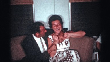 1959: girl and man both are talking FLORIDA