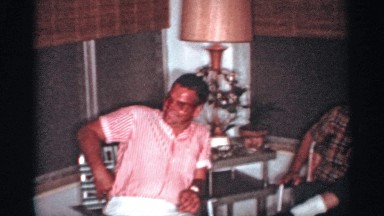 1959: a group of friends gathered together in the living room