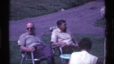 1969: group of people sitting around outside socializing with each other OHIO