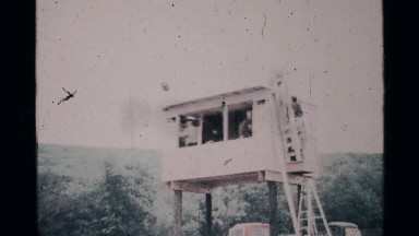 1969: group of men working in a crows nest. OHIO