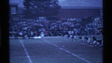 1969: at the ground rugby match is conducted many audience