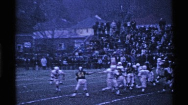 1969: the football match ground player very fast run