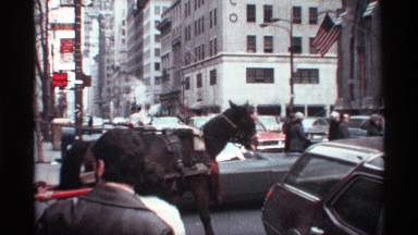 1970: beautiful carriage riding through city NEW YORK CITY