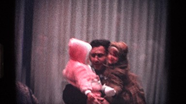 1971: kids are playing with her dad NEW YORK CITY