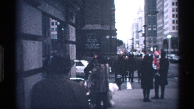 1971: two women having a conversation on a city street in winter NEW YORK CITY