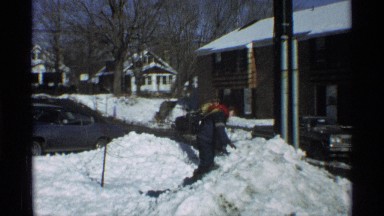 1971: a winter season in a town snow falls everywhere. NEW YORK CITY