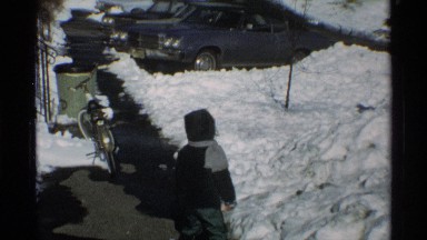 1971: young boys playing in snow family video NEW YORK CITY