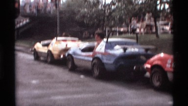 1974: man in go kart ready to race. ORLANDO FLORIDA