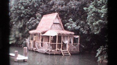 1974: straw cabin on a river ORLANDO FLORIDA