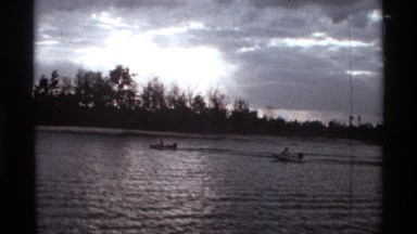 1974: people are traveling in a boat ORLANDO FLORIDA