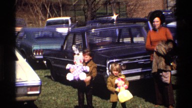 1969: parking place wait for the one family after noon time very hot near to car