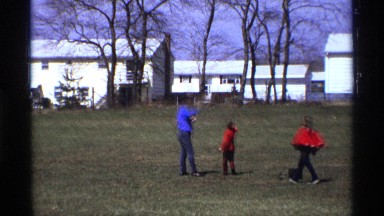 1969: enjoying and viewing a sight with children MICHIGAN