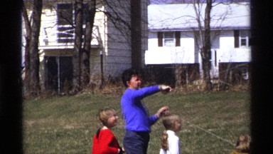 1969: awesome enjoyment by a father and his two daughters MICHIGAN