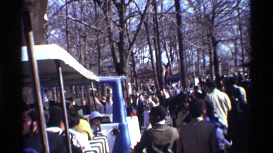 1969: train ride through a crowded town NEW YORK CITY