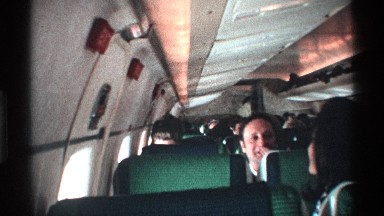 1971: Inside Flight Passengers Intro Themselves for Joyful Journey