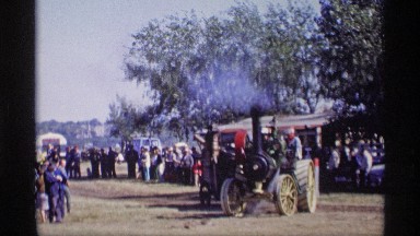 1969: a tractor on a farm during harvest JORDAN MINNESOTA