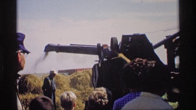 1969: people watching a machinery items around factory MABEL MINNESOTA