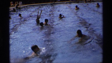 1971: People Playing in the River in New York