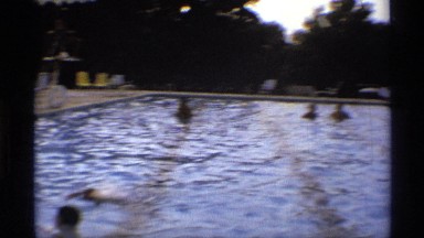 1971: the big swimming pool diving the player in the top jump morning time
