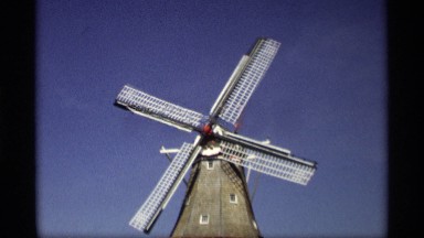 1969: a fan at the industry at the top of the rood it rotate slow