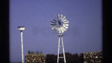 1969: windmill keeps on turning despite broken and missing paddles HOLLAND