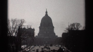 1966: a church and building mainly focused at the main city and trees car