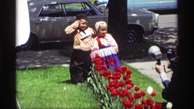 1969: the two men are taking photo shot to their children HOLLAND MICHIGAN