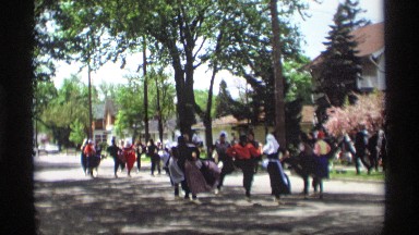 1969: peoples are dancing around the public place HOLLAND MICHIGAN