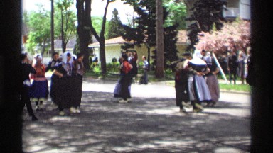1969: a peoples are dancing with partner on the enjoyable with road. HOLLAND