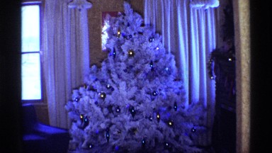 1968: a christmas tree light blink in the come and go in the house person design