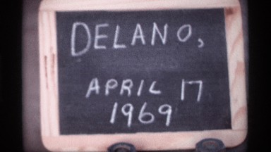1969: a board that mentioned a place and the date with year