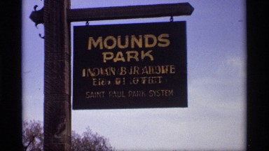 1969: sign for mounds park indian burial site SAINT PAUL MINNESOTA
