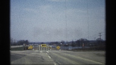 1969: arrow on a sign that leads to the tollway. SAVAGE MINNESOTA