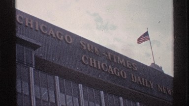 1968: Outside in Front of the Chicago Sun-Times Building, Chicago, Illinois