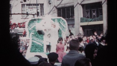1968: a ceremony at the place of outdoor a bride travelled at the open vehicle