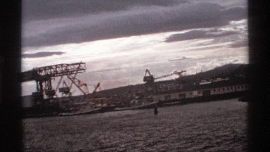 Industrial Operations Off the Coast of Seattle, Washington