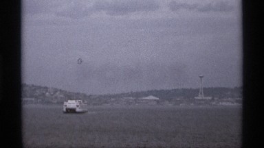 1974: a video a little shaky of a view of the water. SEATLLE WASHINGTON