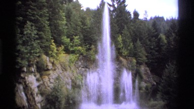 1974: a cute fountain that flood the water all the directions at the river and