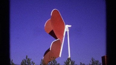 1974: a metal sculpture resembling a butterfly WORLD'S FAIR SEATTLE