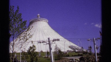 1974: a magnificent structure up under the clear blue sky like a majestic