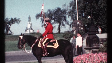 1967: mountie proudly sits on horse OTTAWA CANADA