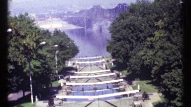 1967: Several Walk Paths Built Over Water Leading to the Ocean. Ottawa Canada