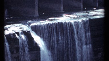 1967: observing a waterfalling coming from an amazing and huge dam OTTAWA CANADA