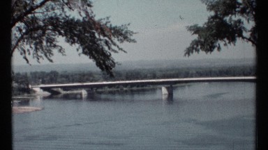 1967: the full span of a bridge is shown in two shots from the same location