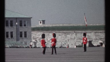 1967: the queen's british guards saluting and greeting one another. OTTAWA