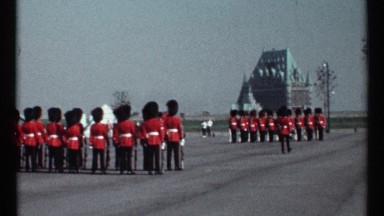1967: army people are wearing uniforms and making practice for a parade for an