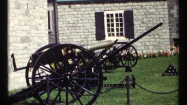 1967: an old style cannon at an outdoor display in a museum OTTAWA CANADA
