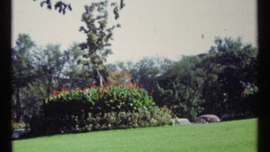1967: View of a Landscaped Circular Hedge at Public Park or Business in Ottawa, Canada